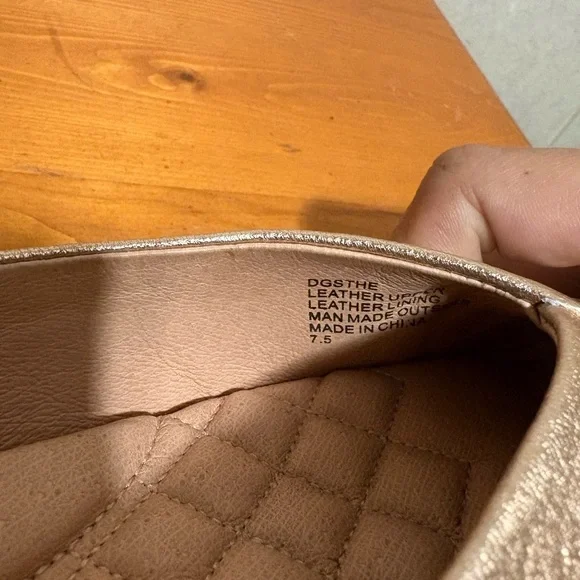 Birdies The Goldfinch Pointed Toe Flats Metallic Gold Leather Women’s 7.5 - Picture 9 of 9